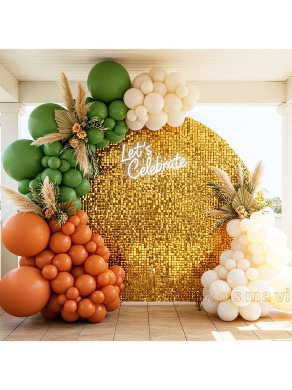 New Fall Balloon Arch Kit, Sage Green and Orange Balloons, 124 Pcs